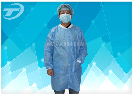 Lab / Pharmaceutical Cleanroom Disposable Protective Clothing White Dust Proof