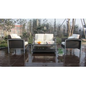 brush alu wicker sofa set