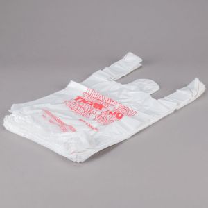 Retail White Plastic Thank You Bags , Custom T Shirt Bags For Grocery