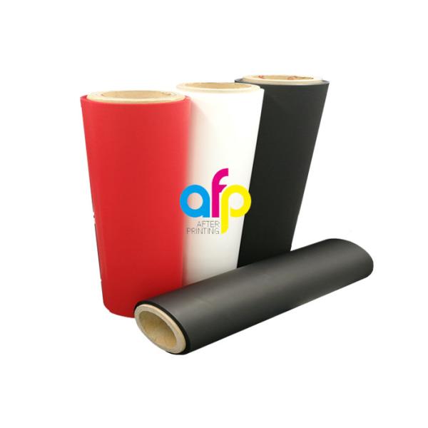 Red 35 Micron Matte Lamination Film Roll Eco Friendly Soft Touch Material