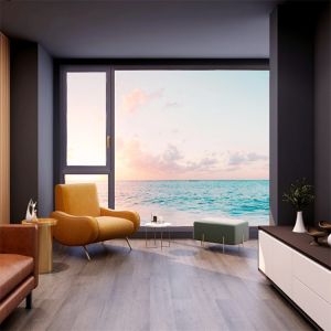 Broken Bridge Aluminum Casement Glass Windows Directly Supply for Soundproof