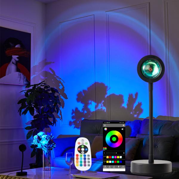 Led Atmosphere Halo Light Romantic Rainbow Sunset Projector Light Robot Night Light LED Projection Lamp Sunset Lamp For