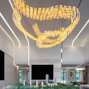 110-240V Hotel Lobby Chandelier Modern Crystal Big Chandelier