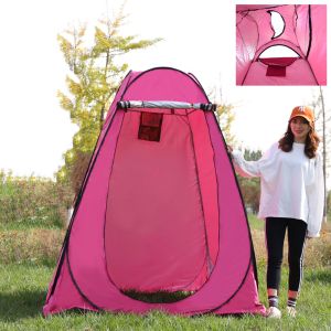 Thick Silver Coated Pop Up Shower Tents For Camping