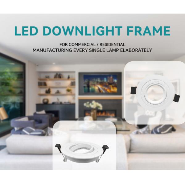 Commercial Lighting Recessed Spotlight Frame With 20° Tilt And Rotating Housing