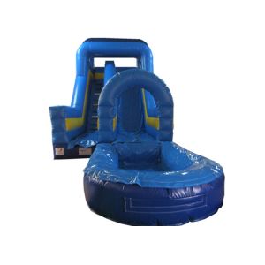 Digital Printing Long Inflatable Giant Slip And Slide , Amusement Park Outdoor