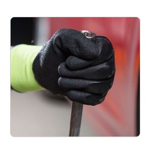 7 Gauge Terry Brushed Liner Winter Warm Industrial Nitrile Gloves