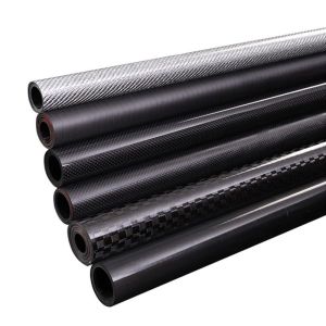 China Customized 3K Weave Carbon Fiber Tube 8mm OD 6mm ID Glossy Finish Black or Customized on sale
