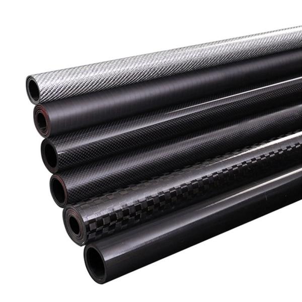 Buy Customized 3K Weave Carbon Fiber Tube 8mm OD 6mm ID Glossy Finish Black or Customized at wholesale prices