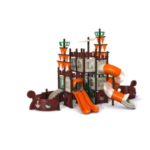 Pirate Ship Style Children'S Backyard Playground Equipment For Clearing 27CBM