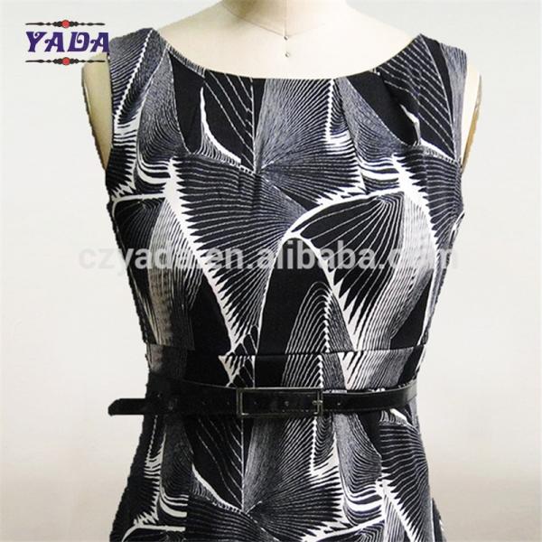 Women print long fashion a line dress ladies sexy women clothing dresses lady with waist belt