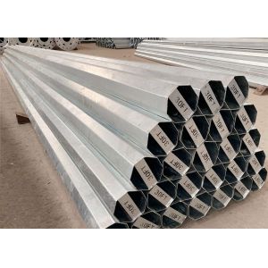 Octagonal Shape Transmission Pole Hot Dip Galvanized Electric Light Pole