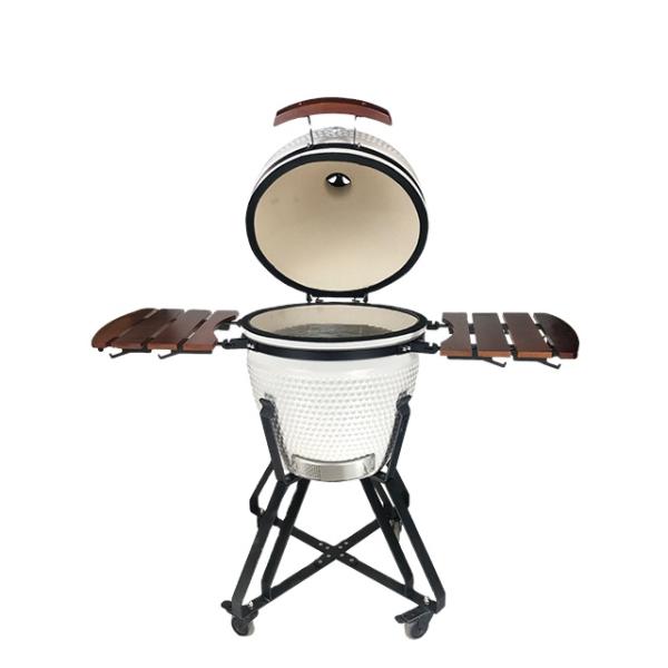 KIMSTONE 21 Inch Homeused Barbeque Grill Outdoor Kitchen Charcoal Ceramic Kamado Griller