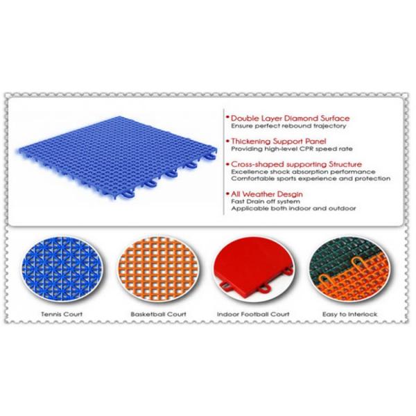 100% new material interlocking outdoor portable FIBA basketball court sports