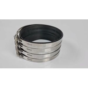 Adjustable 4'' Stainless Steel Hose Clamp Parts Flexible Rubber