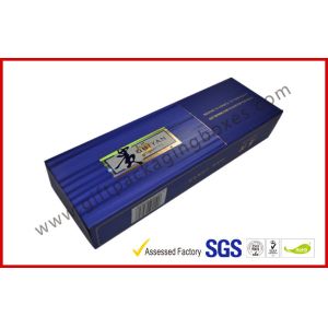 Rectangle Handmade Rigid Board Cigar Gift Boxes , Custom 157g Coated Paper E