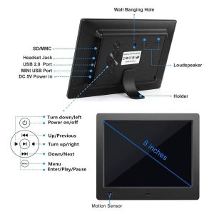 7" 8" 9" 10.1" Inch LCD Screen Digital Photo Frame Wifi For Convenient Photo