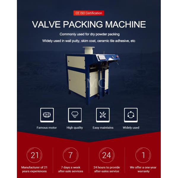 Automatic Dry Powder Mortar Packing Machine Sand Cement Wall Putty Ceramic Tile Adhesive Valve Bag Packaging Filling Machine
