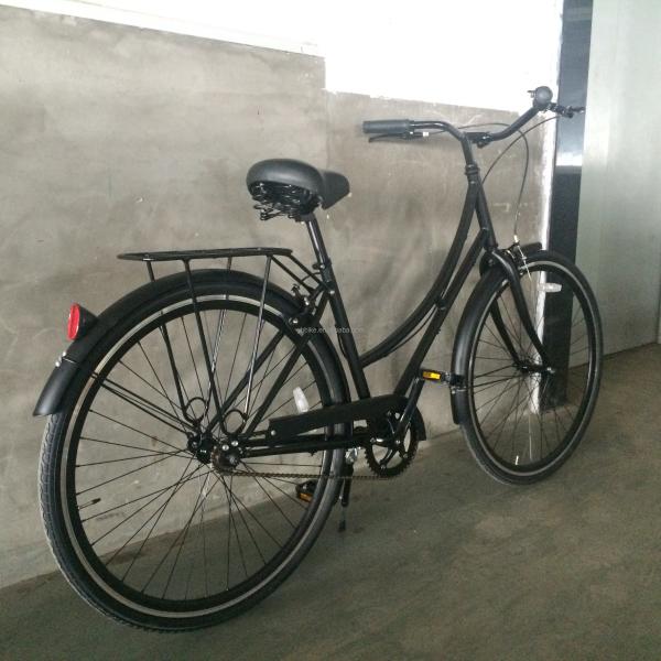 1.8m Length CE Europe OEM Logo Hi-Ten Steel Frame Single Speed City Bikes for Women 26inch