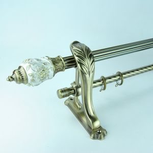 Zinc Alloy Double Bracket SS Hotel Curtain Pipe