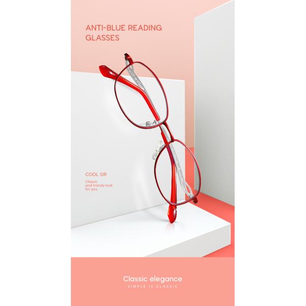 Colorful Full Frame Reading Glasses Cute Readers For Women Anti Blue Light