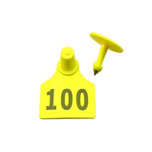Polyurethane RFID Ear Tag Laser Printing Number Optional Size Anti Shedding