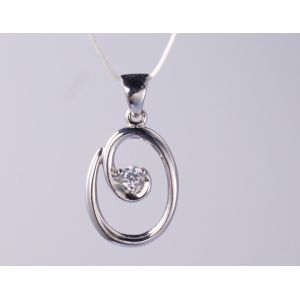 Geometric Series Round Delicate 925 Silver CZ Geometric Pendant Customizable