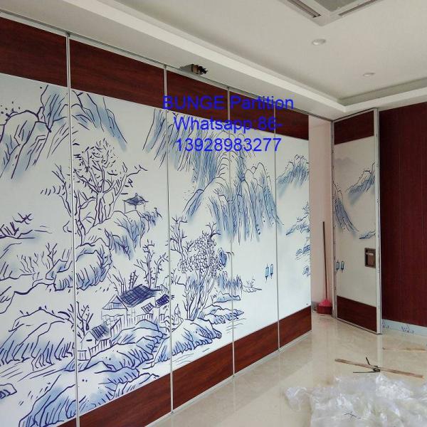 Aluminium Door Track System Acoustic Partition Wall / Sliding Movable Partition Wall Systems