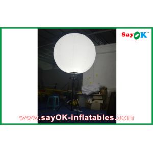 Led Bulb Diameter 2m Inflatable Advertising Balloons Stand Pole