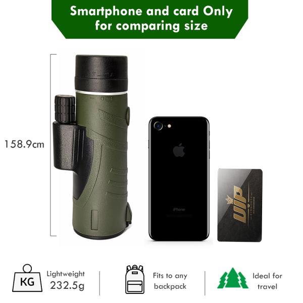 Outdoor Adventure High Power HD Monocular Telescope Bak4 Prism 12x50