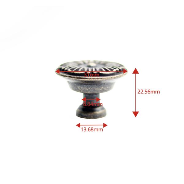 OEM Aluminum Furniture Handles Sliver Bronze Color 30mm For Drawer