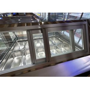 Commercial Italian Ice Cream Display Freezer With Customized Pans OEM Light