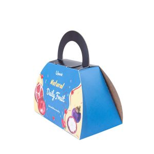 Cardboard Takeaway Boxes For Vegetables Packaging With Handle