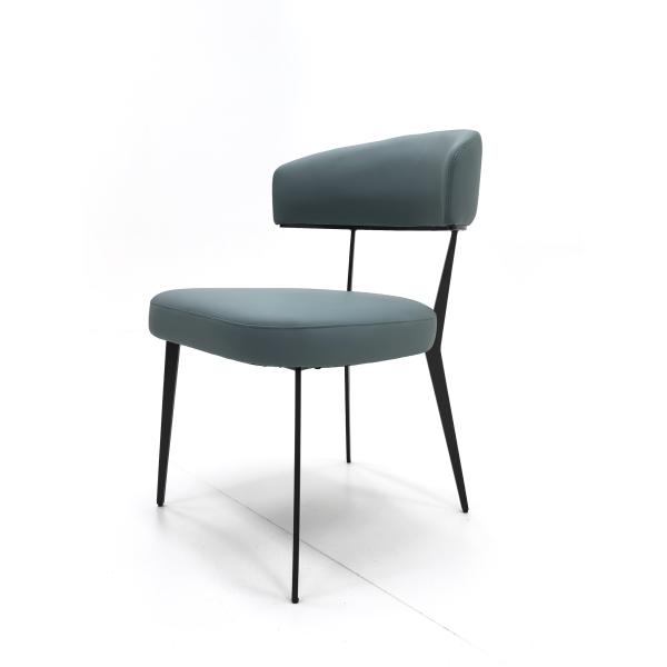 Modern Style Restaurant Furniture Upholstered Chairs PU Leather Dining Chairs With Metal Frame