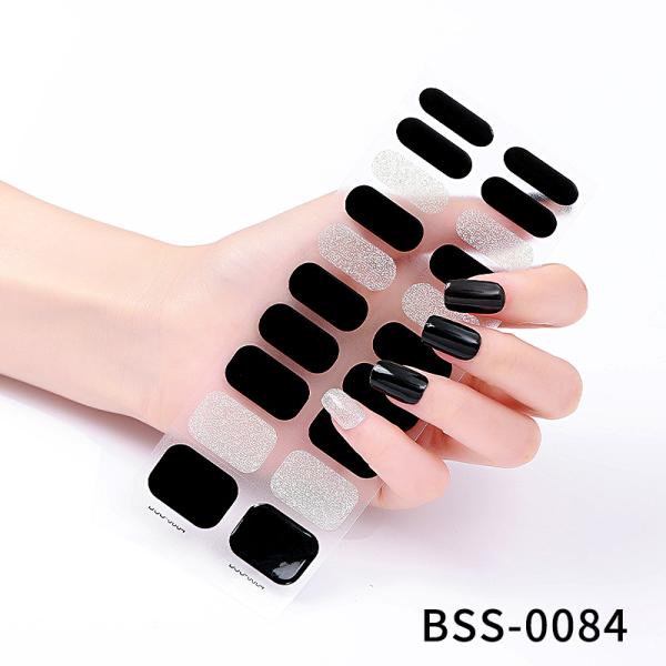 Wholesale Valentine Semi Cured Wraps Long Lasting Gel Nail Stickers New Arrival Styles Nail Gel Wraps