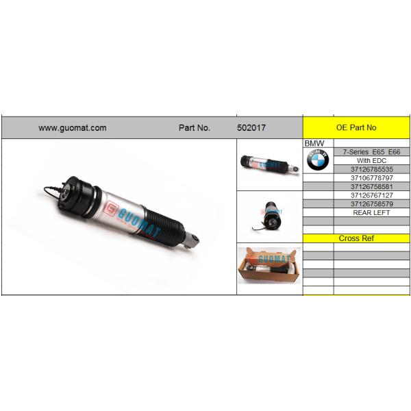 Natural Rubber BMW Air Suspension Parts Air Spring Strut Rear Left 37126785535