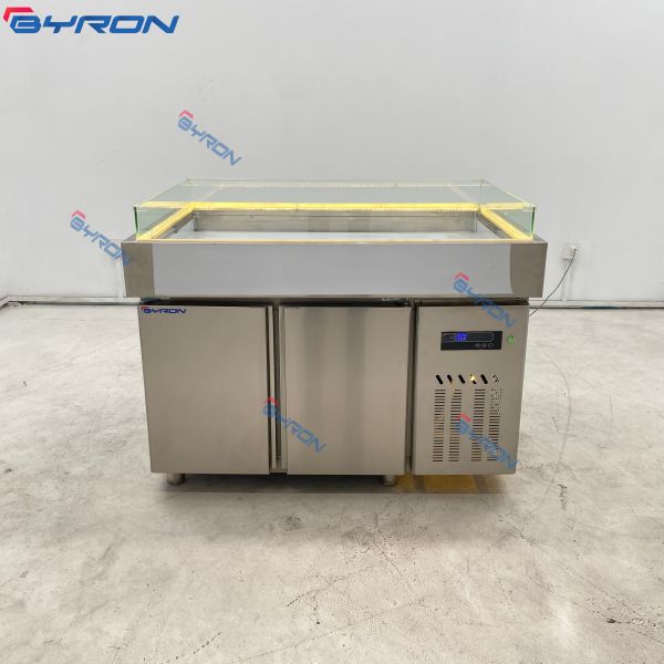Customized Workbench Refrigerator SS Under Counter Refrigerator Freezer