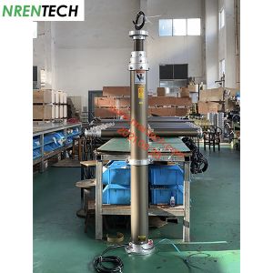 4.5m pneumatic telescoping mast for mobile CCTV vehicle-inside CCTV wires