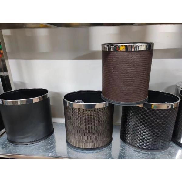 Hotel Metal Double Layer Recycling Trash Garbage Can Stainless Steel Waste Bin