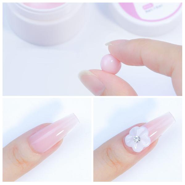 Private Label Quick Building Gel for Nail Extension White Clear UV Gel Acrylic Extension Solid Builder