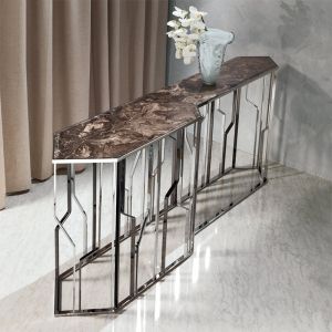 Titanium 900mm Hallway Table With Cabinets 21.6 Inch