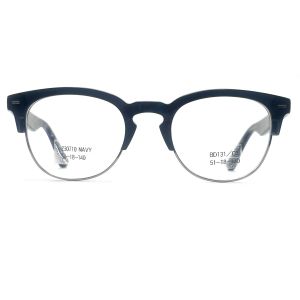 BD131 Retro Round Acetate Metal Glasses