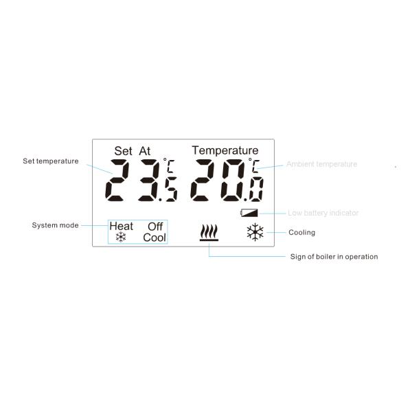 Backlight Non Programmable Thermostat for Wireless Heating / Cooling