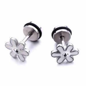 Women Christmas gifts special fashion red flower shaped stud earrings