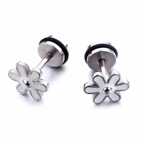 Women Christmas gifts special fashion red flower shaped stud earrings