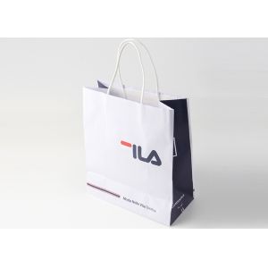 Elegant Printed Fancy Paper Recycled Paper Bags 100 Gsm Flat Paper Handle
