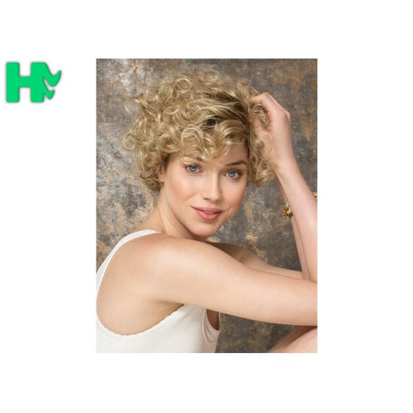 Ladies New Stylish Synthetic Dark Blonde Short No lace Full Hair Wig