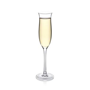160ML Hand Blown Transparent Crystal Champagne Flutes