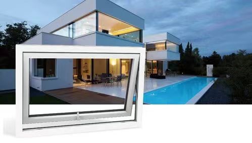 Buy Soundproofing Glass Aluminium Windows Top Hung Window Powder Spraying / Fluorocarbon Spray at wholesale prices