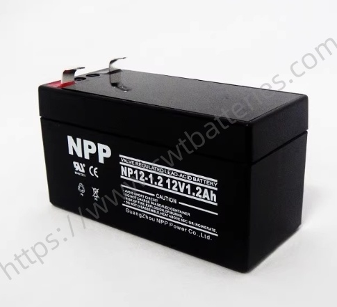 NP12-1.2 Rechargeable Battery VRLA Sealed Lead Acid AGM Batteries 12V 1.2Ah for Power Storage System